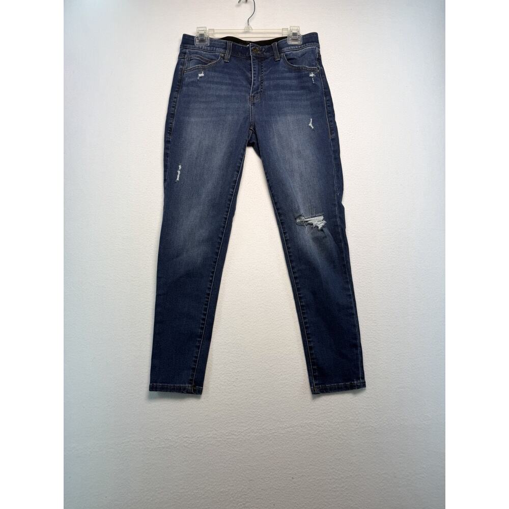 Lularoe Women’s Denim Distressed Skinny Jeans Medium Wash 30 Stretchy Streetwear